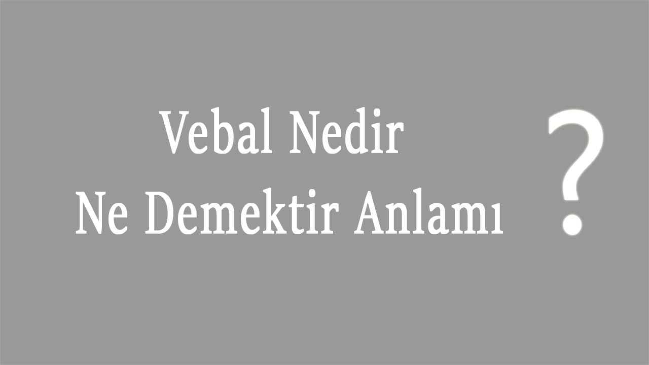 Vebal Nedir Ne Demektir Anlamı, Vebaline Girmek, Vebali Ne Demek, Vebal Almak Ne Demek