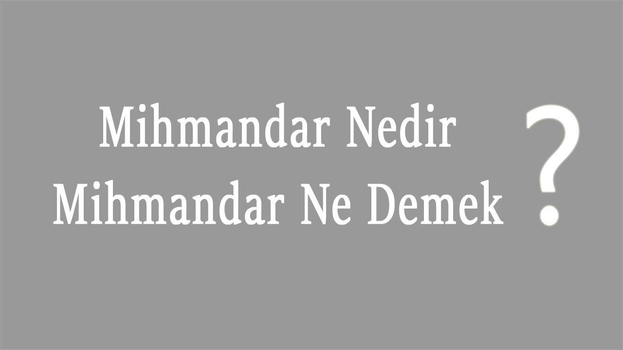 Mihmandar Nedir Mihmandar Ne Demek