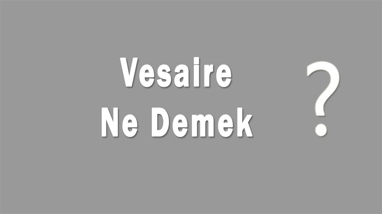 Vesaire Nedir Vesaire Ne Demek