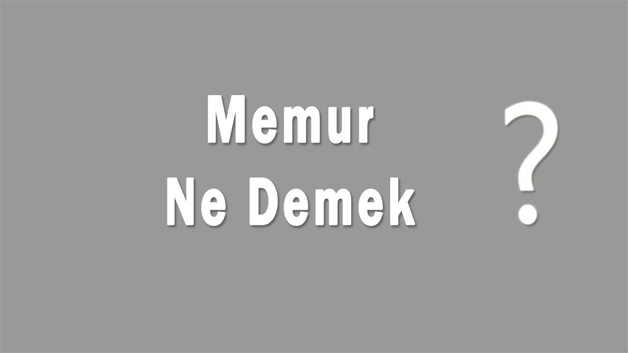Memur Nedir Memur Ne Demek